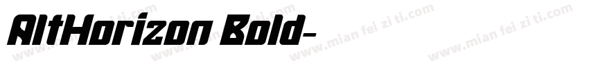 AltHorizon Bold字体转换